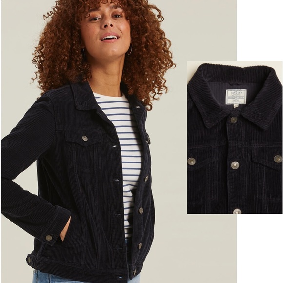Nwt Fatface Tanya Cord Jacket Navy 